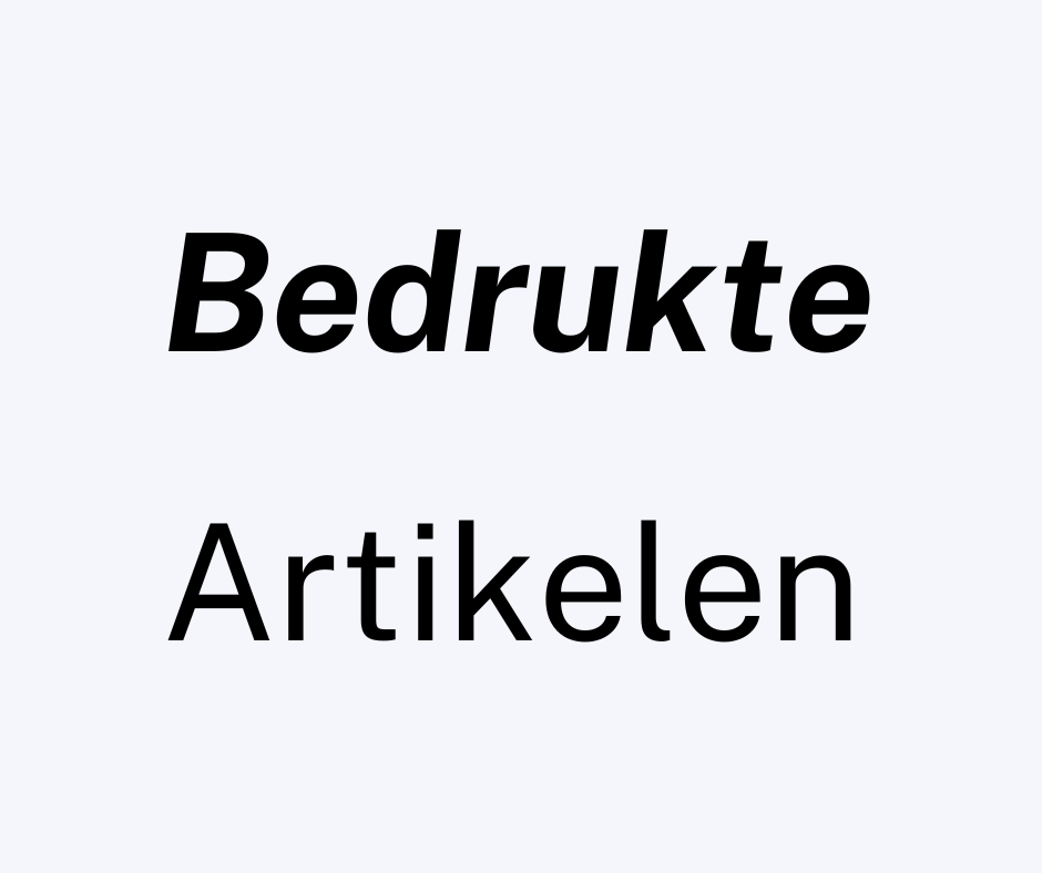 - Bedrukte artikelen -